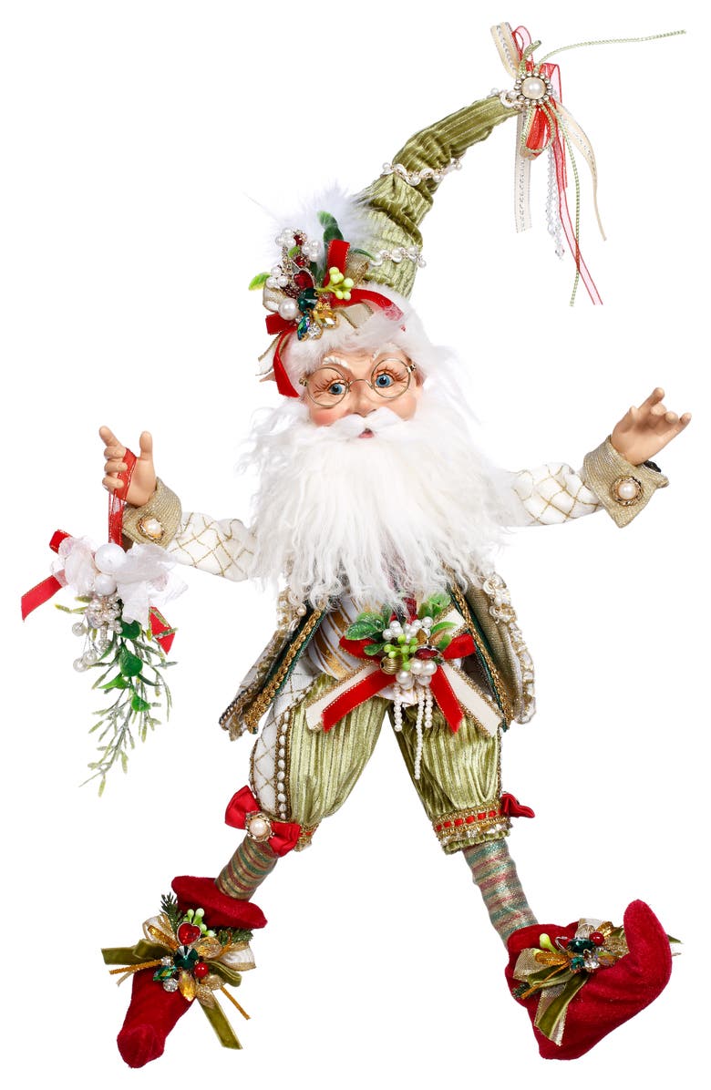 Mark Roberts NorthPole Mistletoe Elf, Medium, Main, color, Red