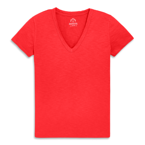 Adult Classic Slub V-Neck Tee (Women's Fit)