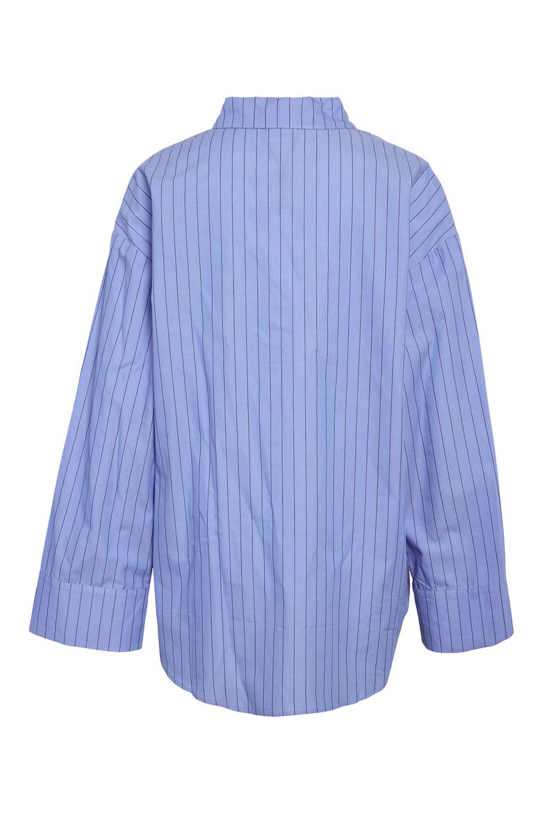 Freja Stripe Cotton Button-Up Shirt, Alternate, color, CASHMERE BLUE STRIPE