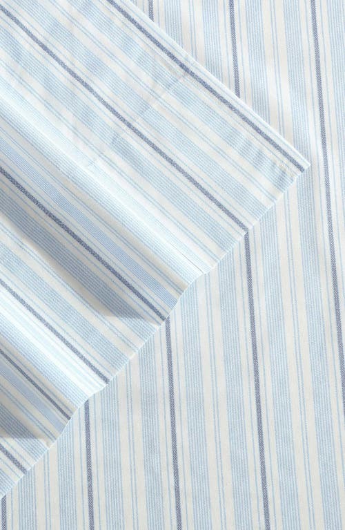 Nautica Camp Stripe 200 Thread Count Sheet Set In Lt-pastel Blue