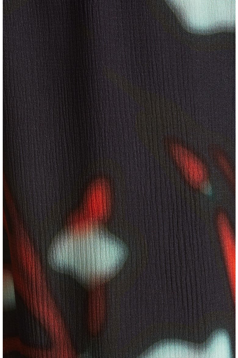 Dires Van Noten Crinkled Floral Print Shirt, Alternate, color, 900-BLACK