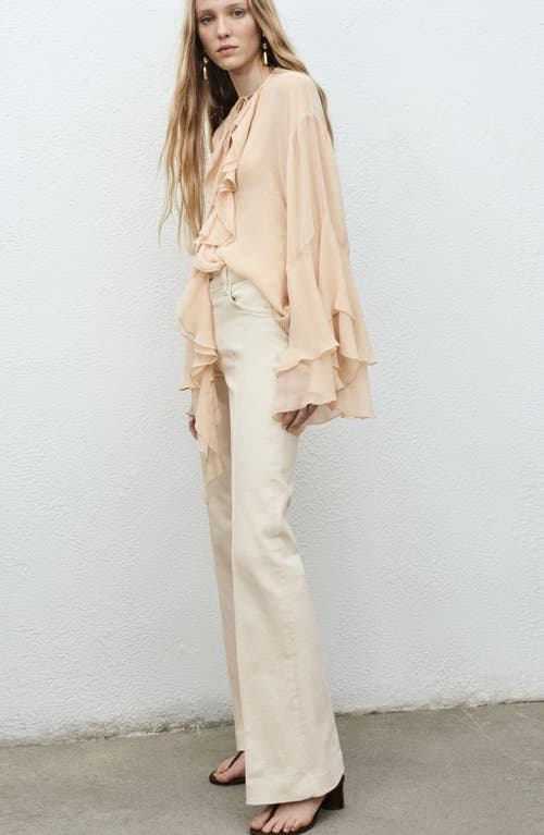 Mango Flare Jeans In White