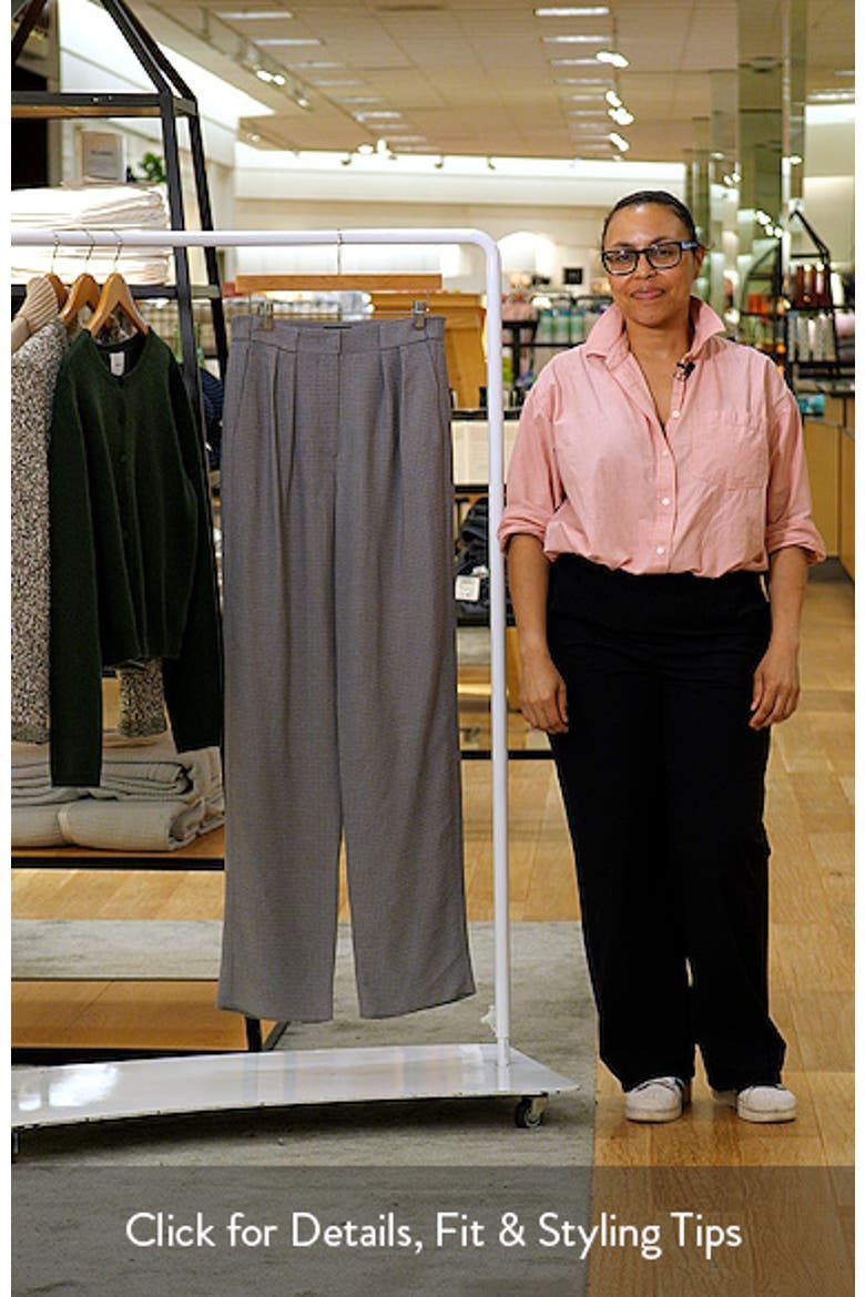 Pleated Virgin Wool Blend Trousers video