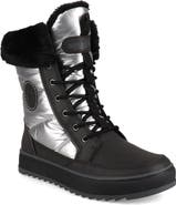 AQUATHERM BY SANTANA CANADA Minden Metallic Faux Fur Lined Lace-Up Boot
