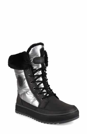 AQUATHERM BY SANTANA CANADA Minden Metallic Faux Fur Lined Lace-Up Boot