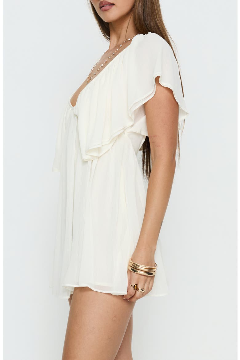 Sun Spirit Plunge Flowy Playsuit, Alternate, color, CREAM
