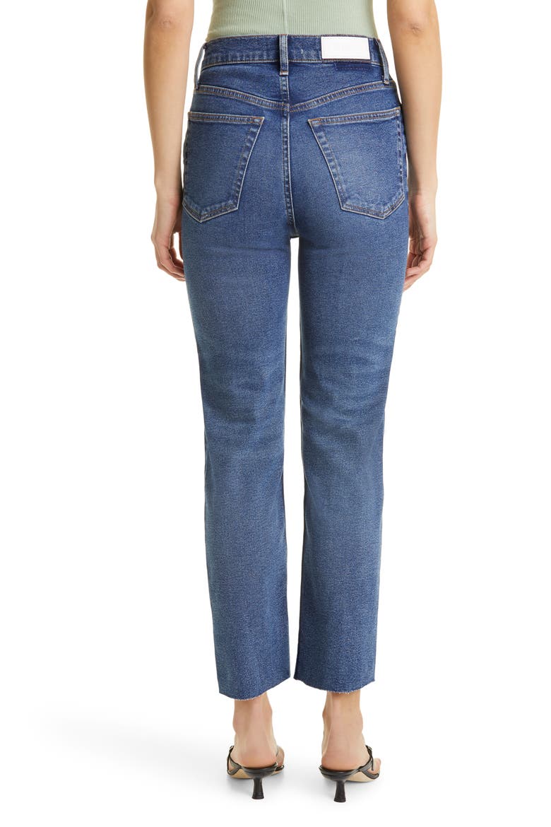 '70s High Waist Ankle Stovepipe Jeans, Alternate, color, TRUE INDIGO