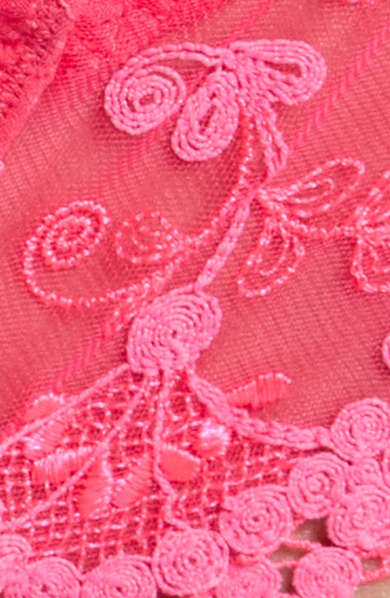 Simone Perele 'Wish' Embroidered Tanga Thong, Alternate, color, Fabulous Pink
