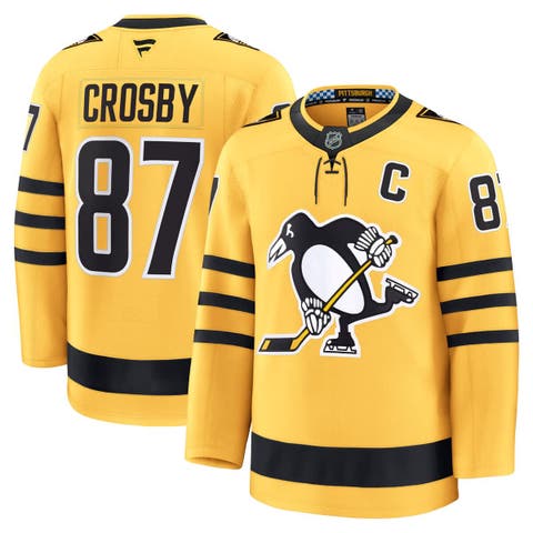 Men's Fanatics Sidney Crosby Gold Pittsburgh Penguins Alternate Premium Player Jersey