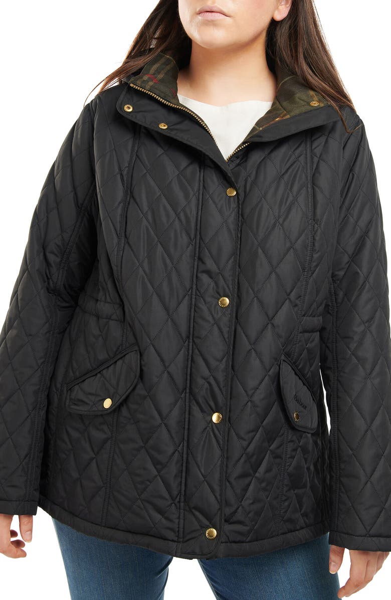 Barbour Millfire Quilted Hooded Jacket, Main, color, 
