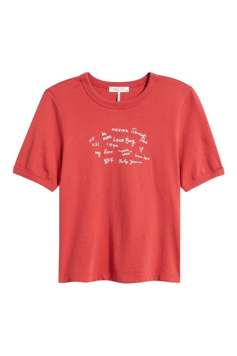 Sweetheart Phrases Mica Cotton Graphic T-Shirt, Alternate, color, RED