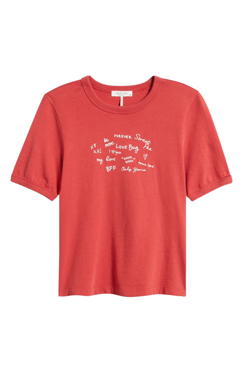 rag & bone Sweetheart Phrases Mica Cotton Graphic T-Shirt, Main, color, Red