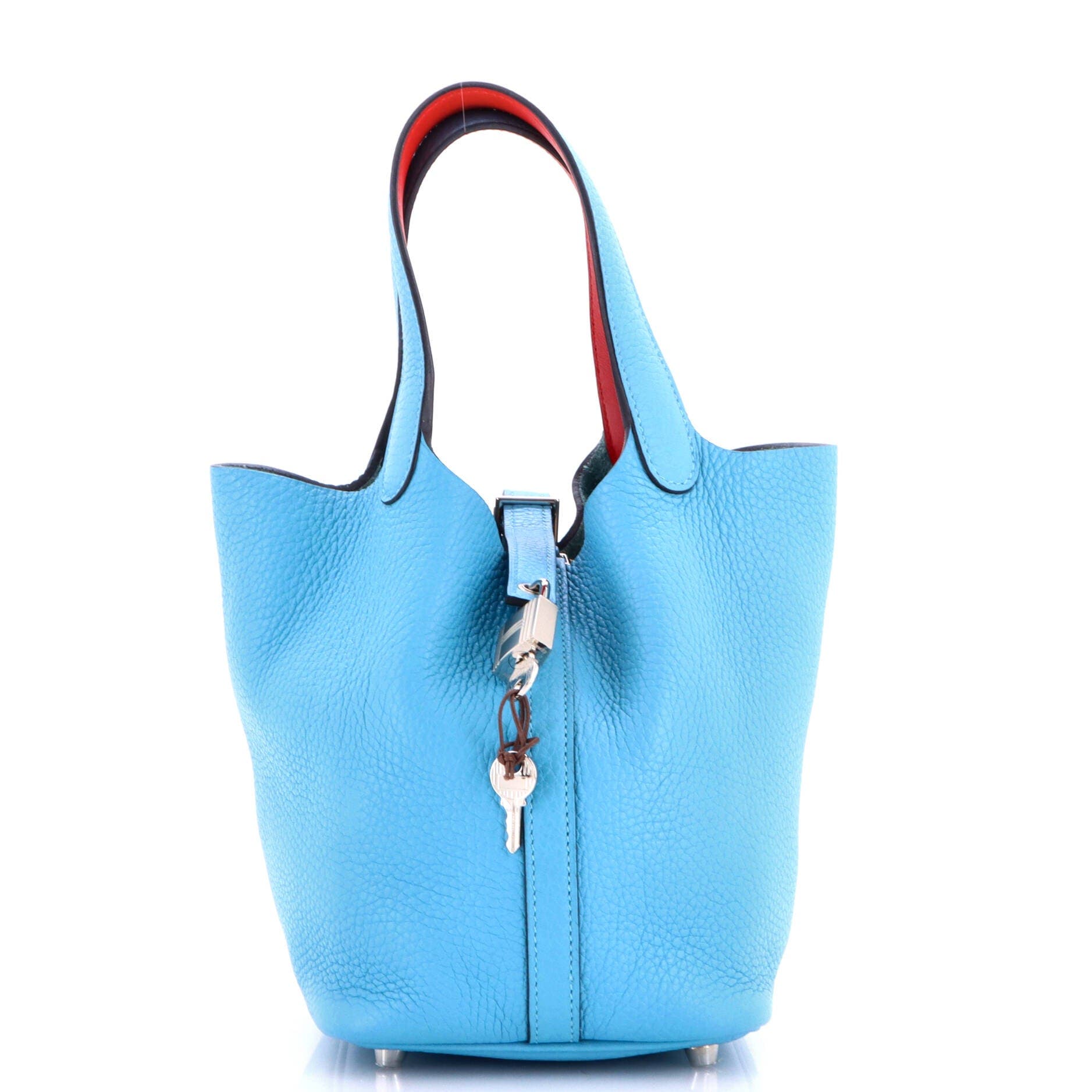 Eclat Picotin Lock Bag Clemence PM, Main, color, Blue