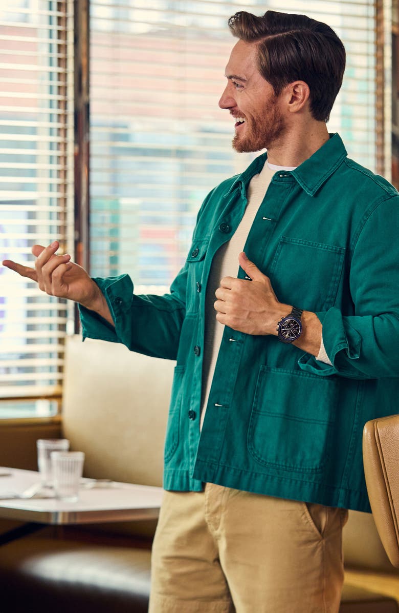 Citizen Attesa Satellite Wave GPS GMT Automatic Greytone Bracelet Watch, 44.6mm, Alternate, color, Gray/Blue