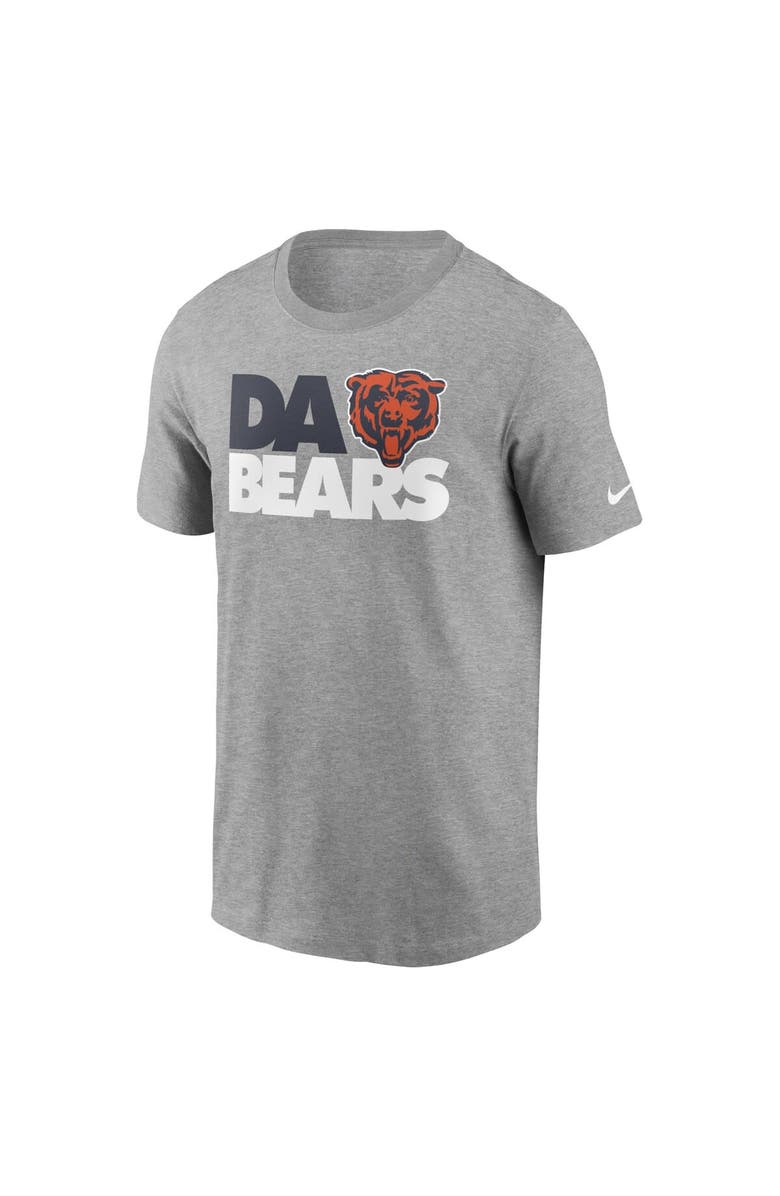 Nike Men's Nike Heathered Gray Chicago Bears Hometown Collection Da Bears T-Shirt, Alternate, color, Heather Gray