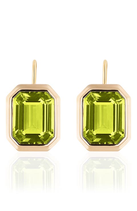 Manhattan Bezel Set Drop Earrings