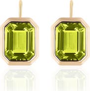 GOSHWARA Manhattan Bezel Set Drop Earrings
