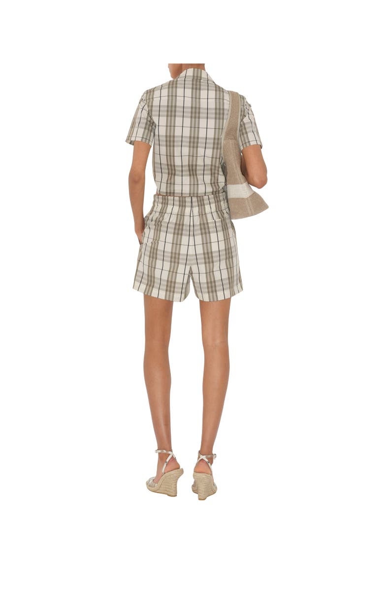 Burberry Check Cotton Shorts, Alternate, color, Cotton