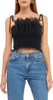 Endless Rose Tulle Crop Tank Top