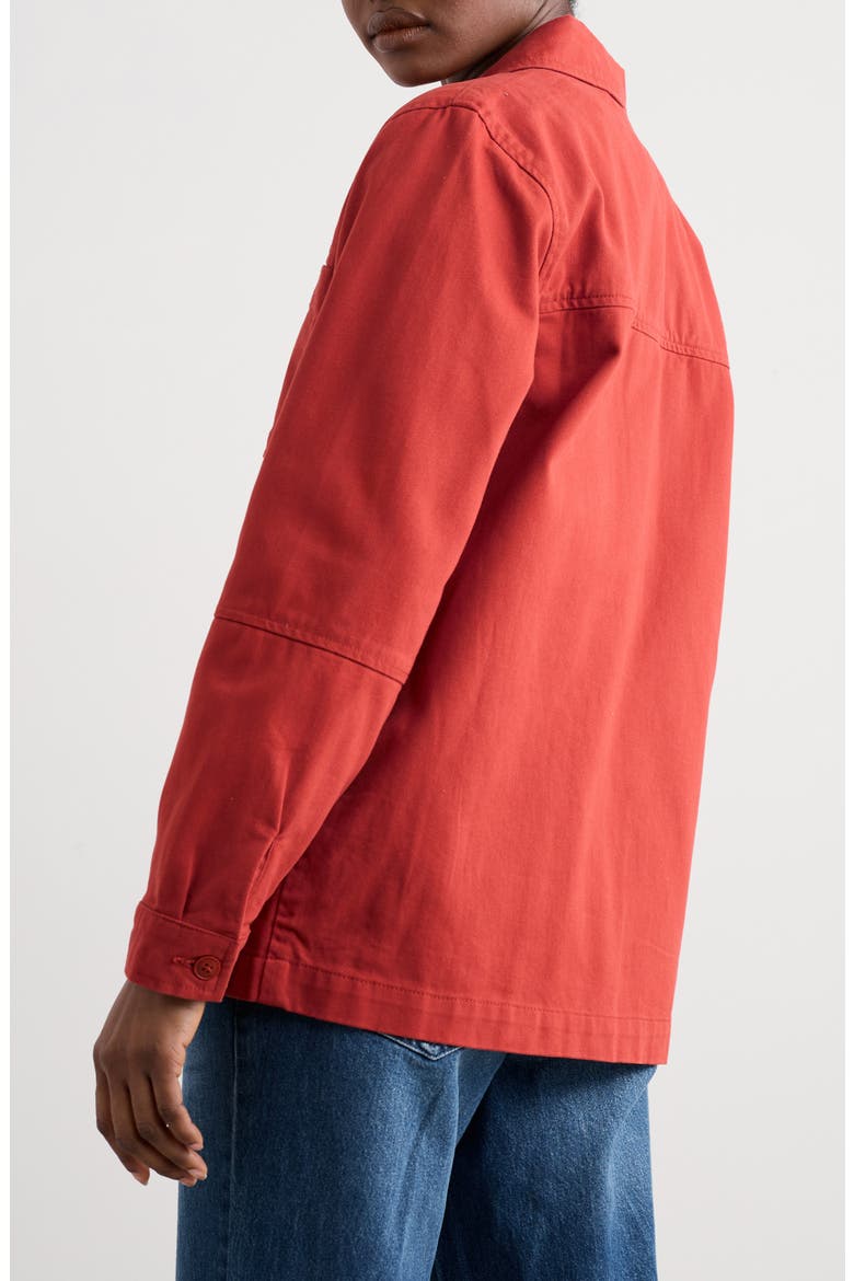 Long Field Organic Cotton Chore Jacket, Alternate, color, DARK CINNAMON