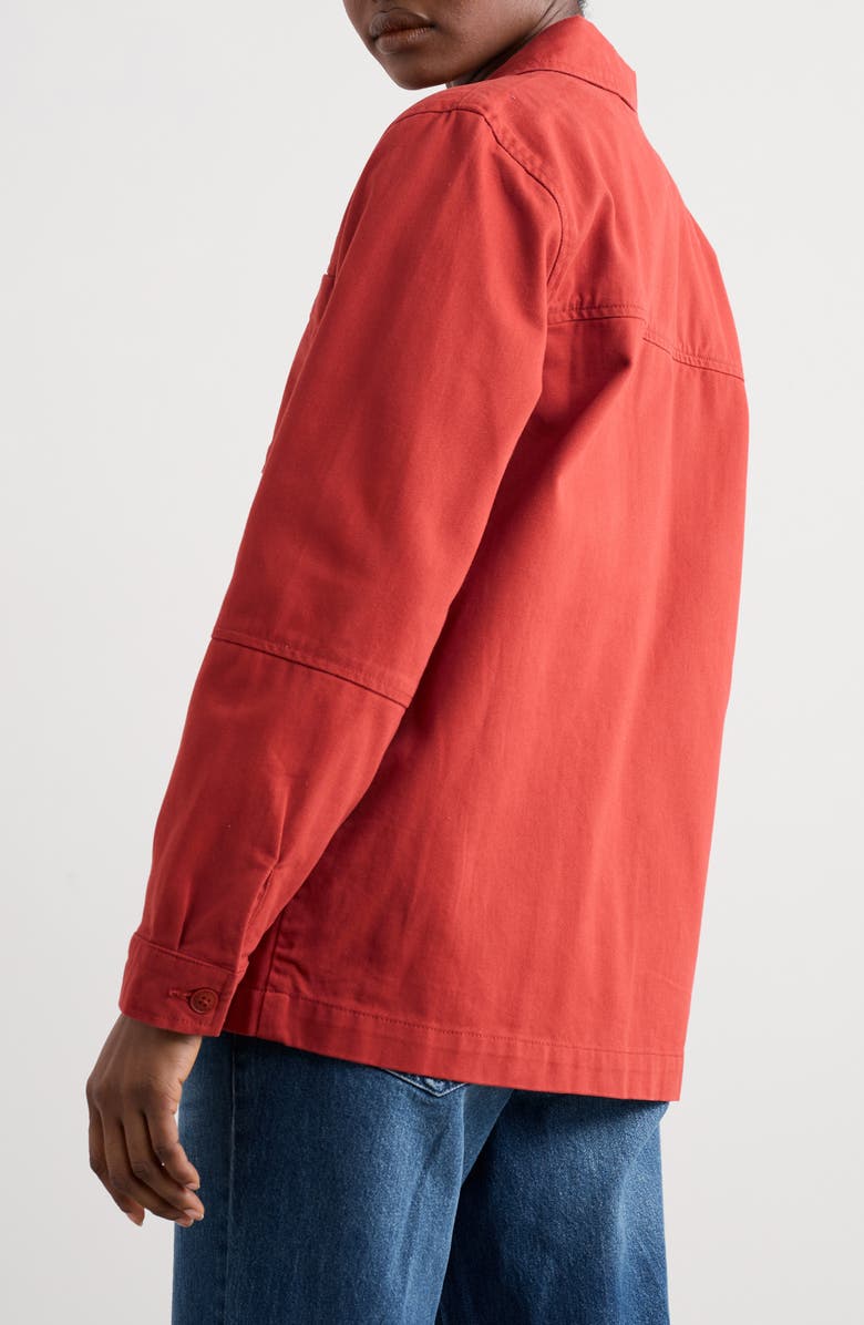 Seasalt Cornwall Long Field Organic Cotton Chore Jacket, Alternate, color, Dark Cinnamon