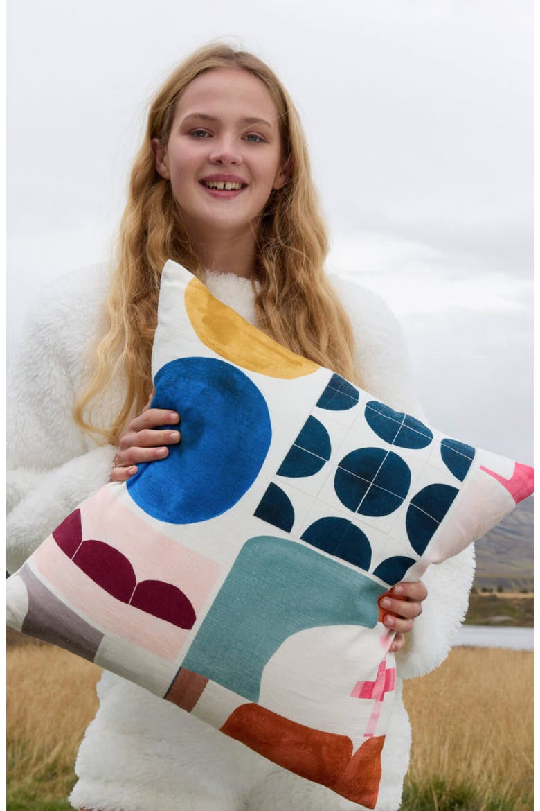 Big Pop Art Accent Pillow, Alternate, color, OFF WHITE