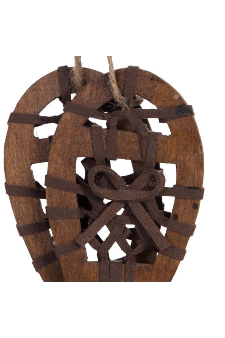 Snowshoes Winter Sports Christmas Tree Ornament, Alternate, color, Brown