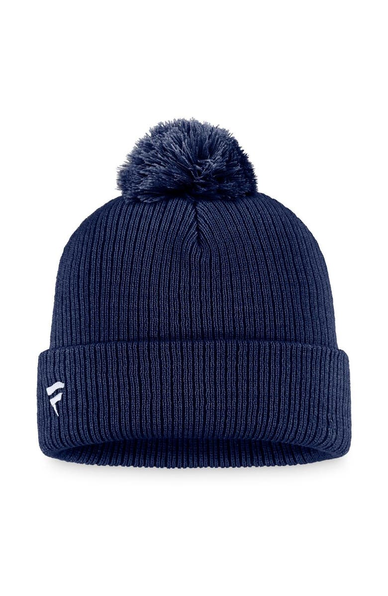 FANATICS Men's Fanatics Branded Navy St. Louis Blues Core Primary Logo Cuffed Knit Hat with Pom, Alternate, color, Navy