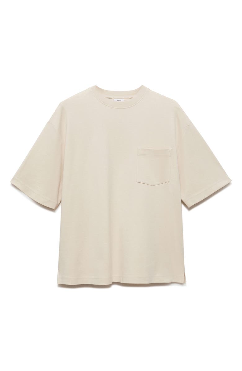 MANGO Oversize Cotton T-Shirt, Alternate, color, Ecru