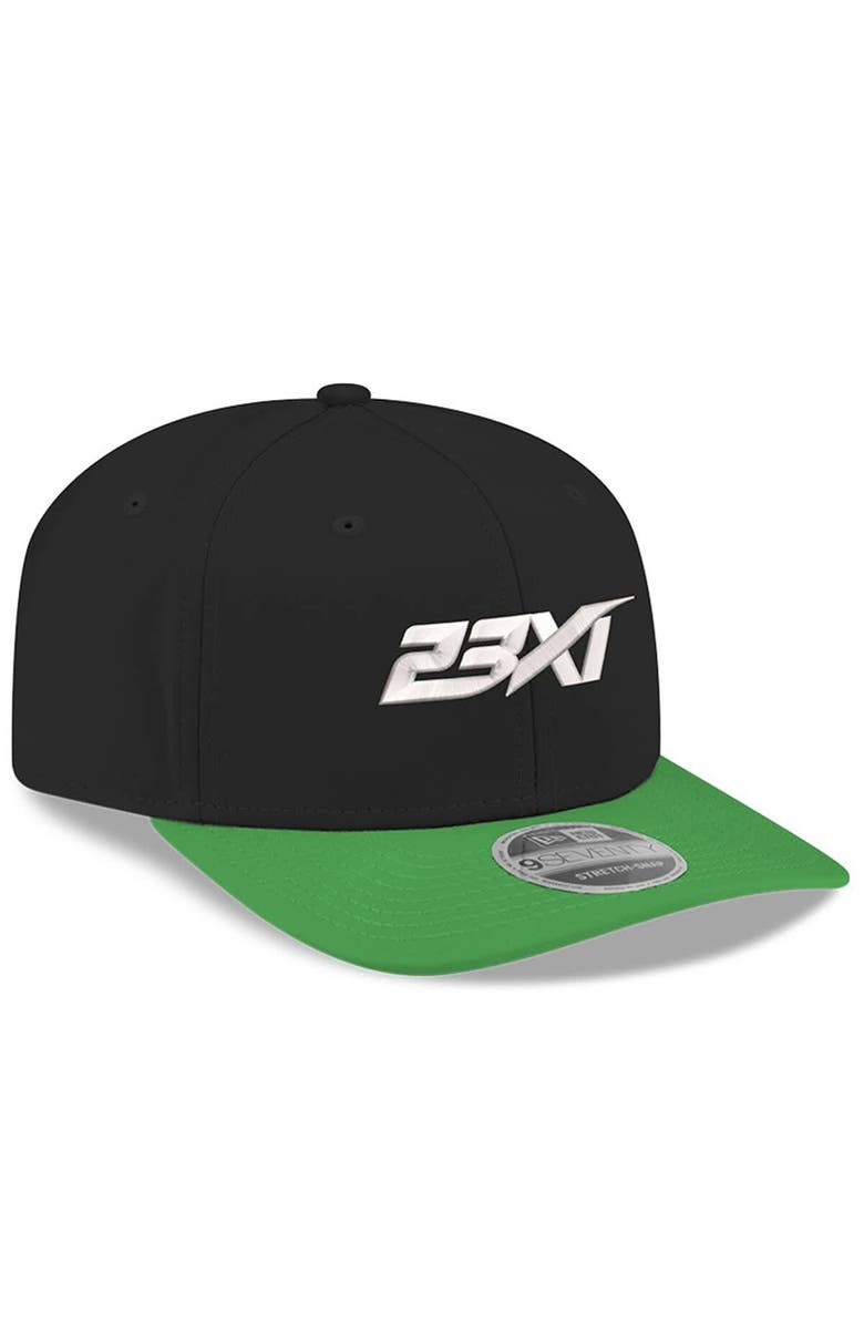 New Era Men's New Era Black/Green 23XI Racing 9SEVENTY Team Adjustable Hat, Alternate, color, Black