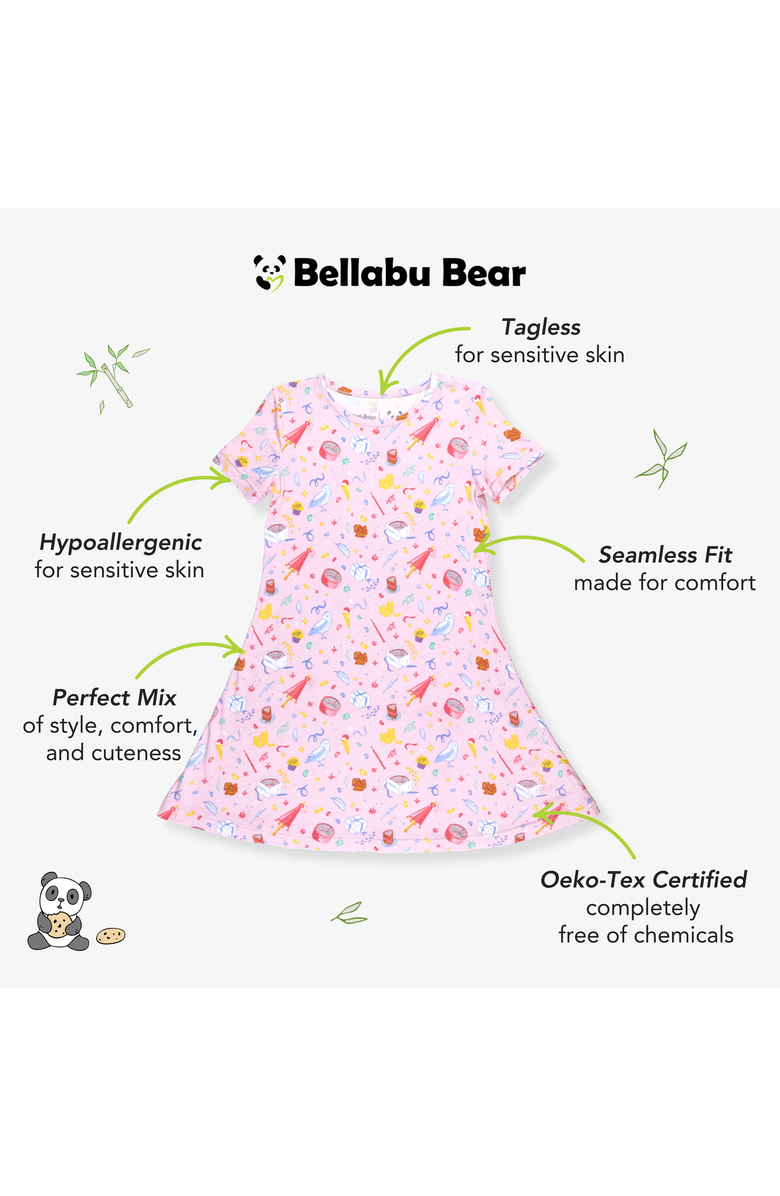 Bellabu Bear Kids' Happee Birthdae Harry Short Sleeve Dress, Alternate, color, Happee Birthdae Harry