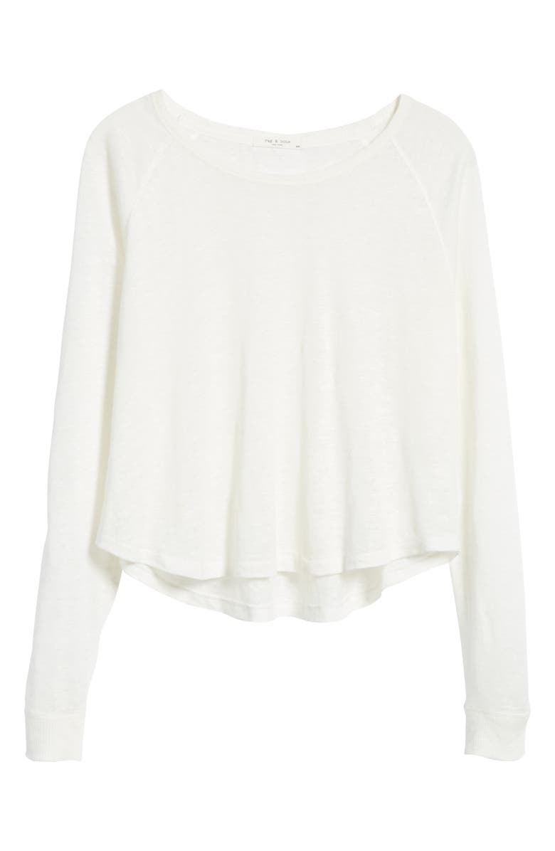 rag & bone Gage High/Low Linen Top, Alternate, color, 