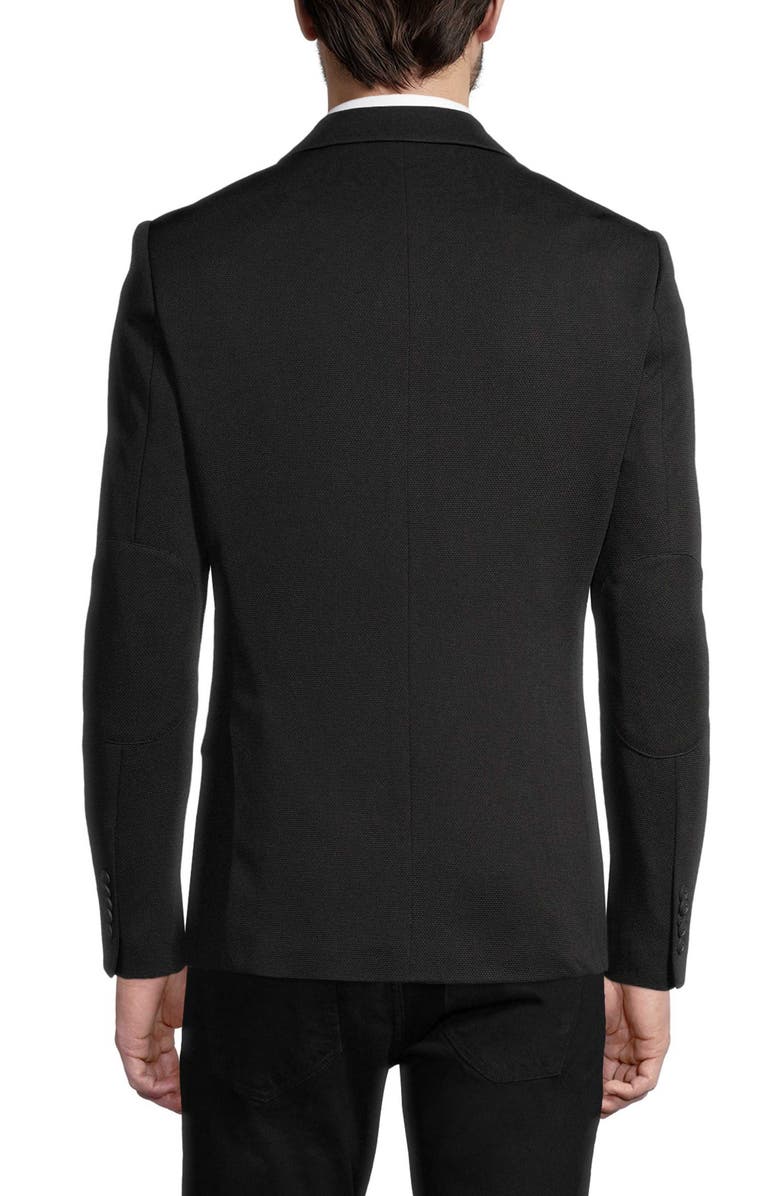 SOUL OF LONDON Textured Notch Lapel Double Button Blazer, Alternate, color, Black