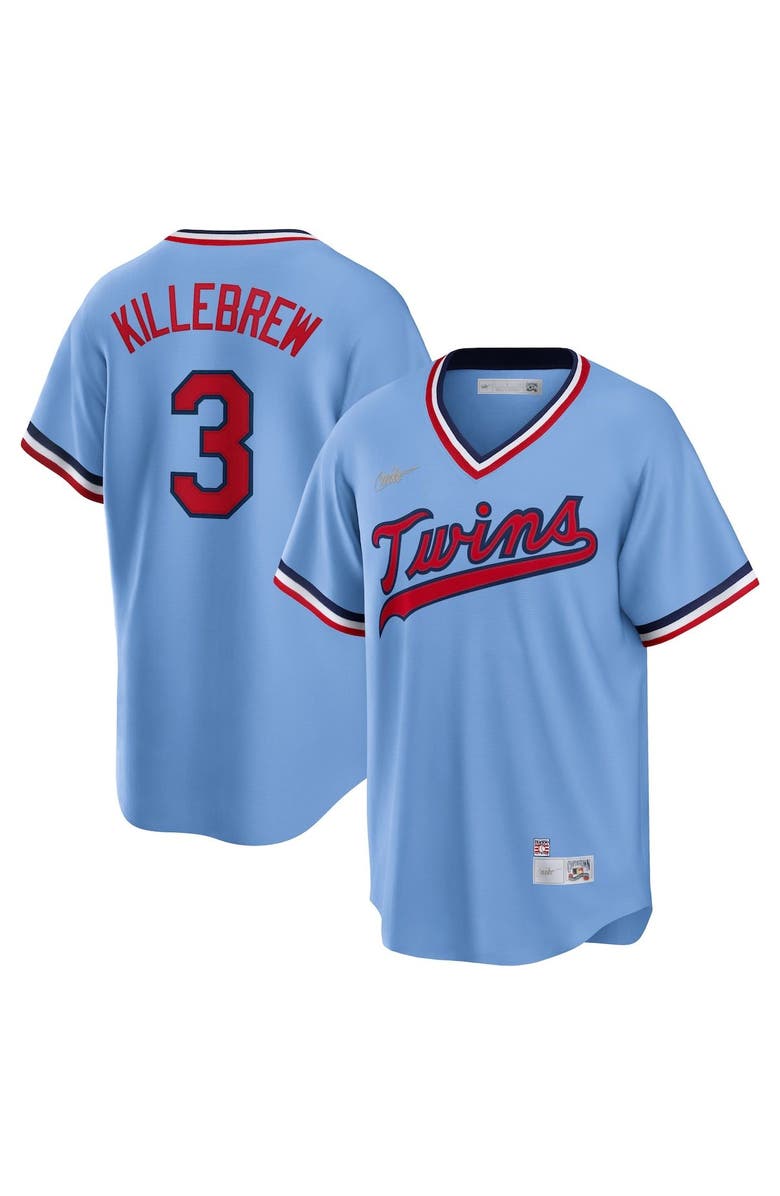 Nike Men's Nike Harmon Killebrew Light Blue Minnesota Twins Road Cooperstown Collection Player Jersey, Alternate, color, Light Blue
