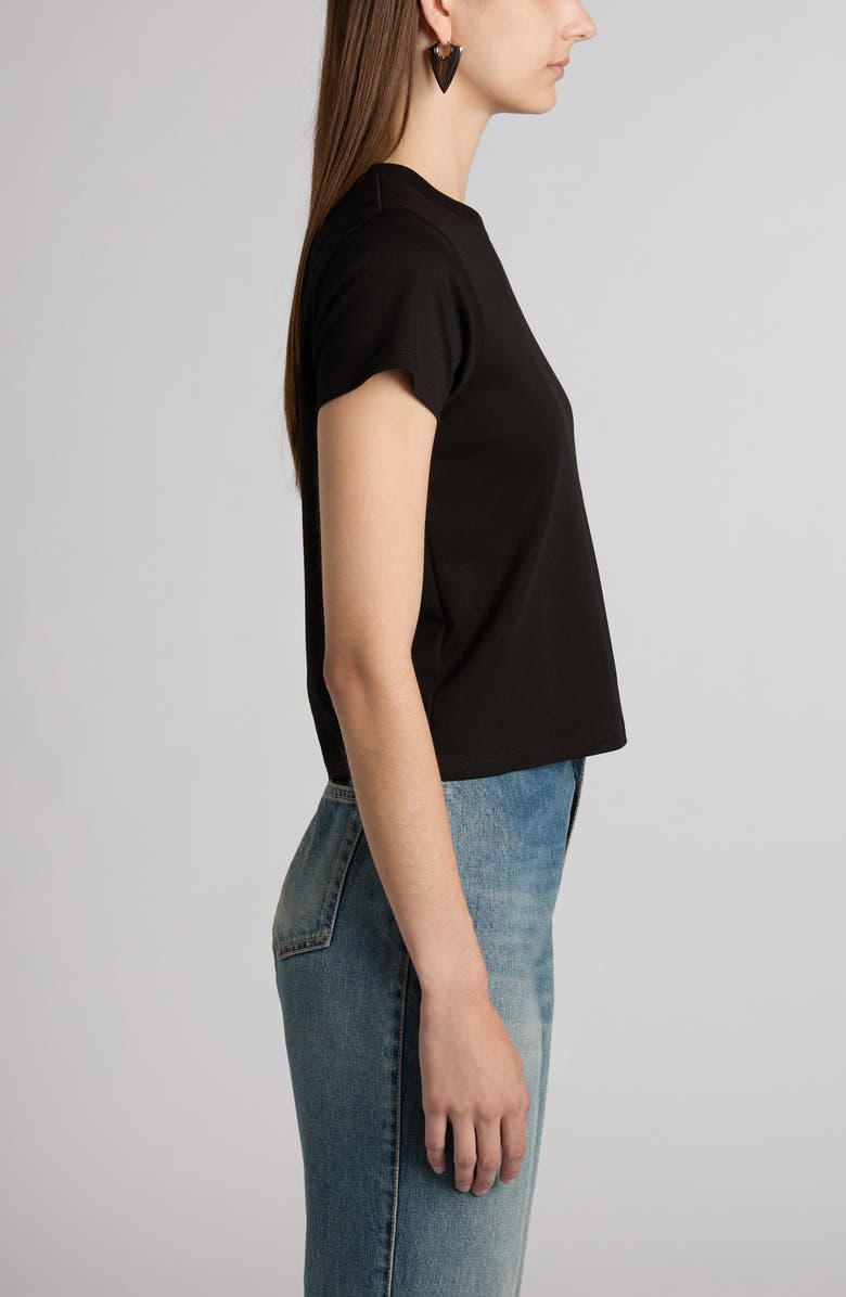 McQueen Embroidered Skull T-Shirt, Alternate, color, Black