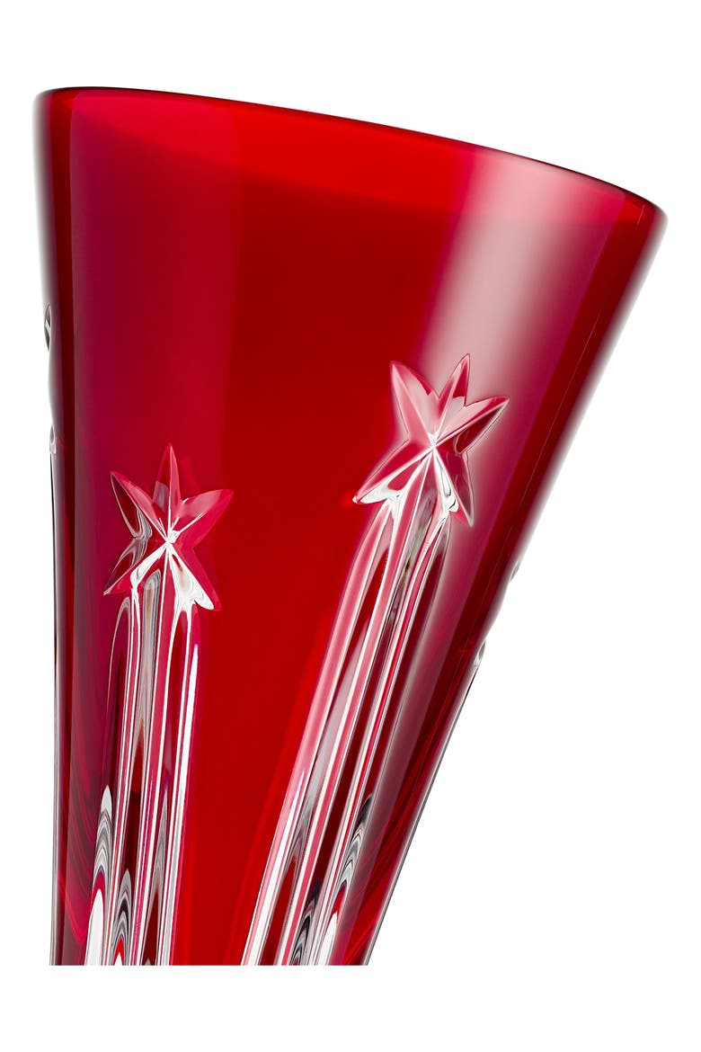 Colored Crystal Champagne Flutes, Set of 2, Alternate, color, BLUE/ RED ASSORTED