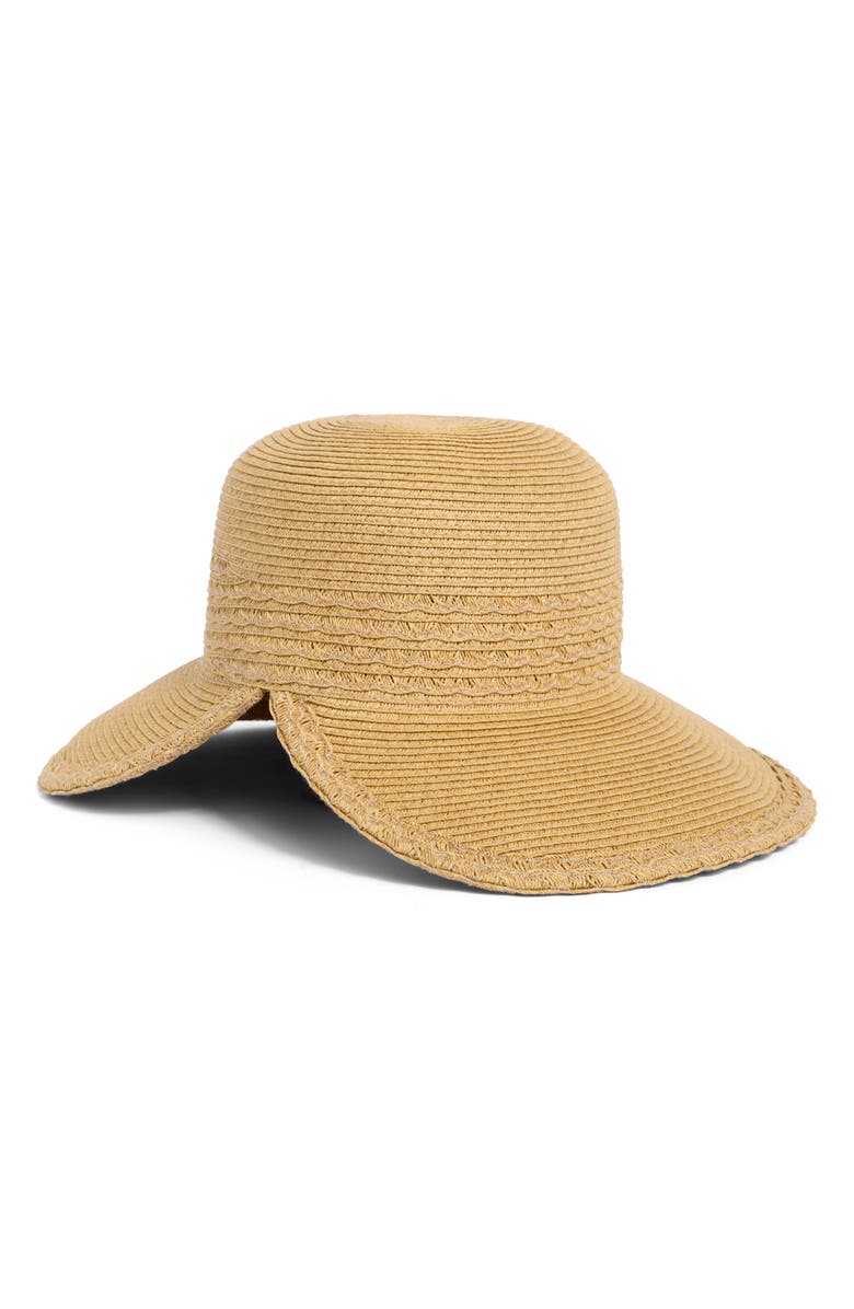 Nine West Floppy Sun Hat, Alternate, color, Heather Tan