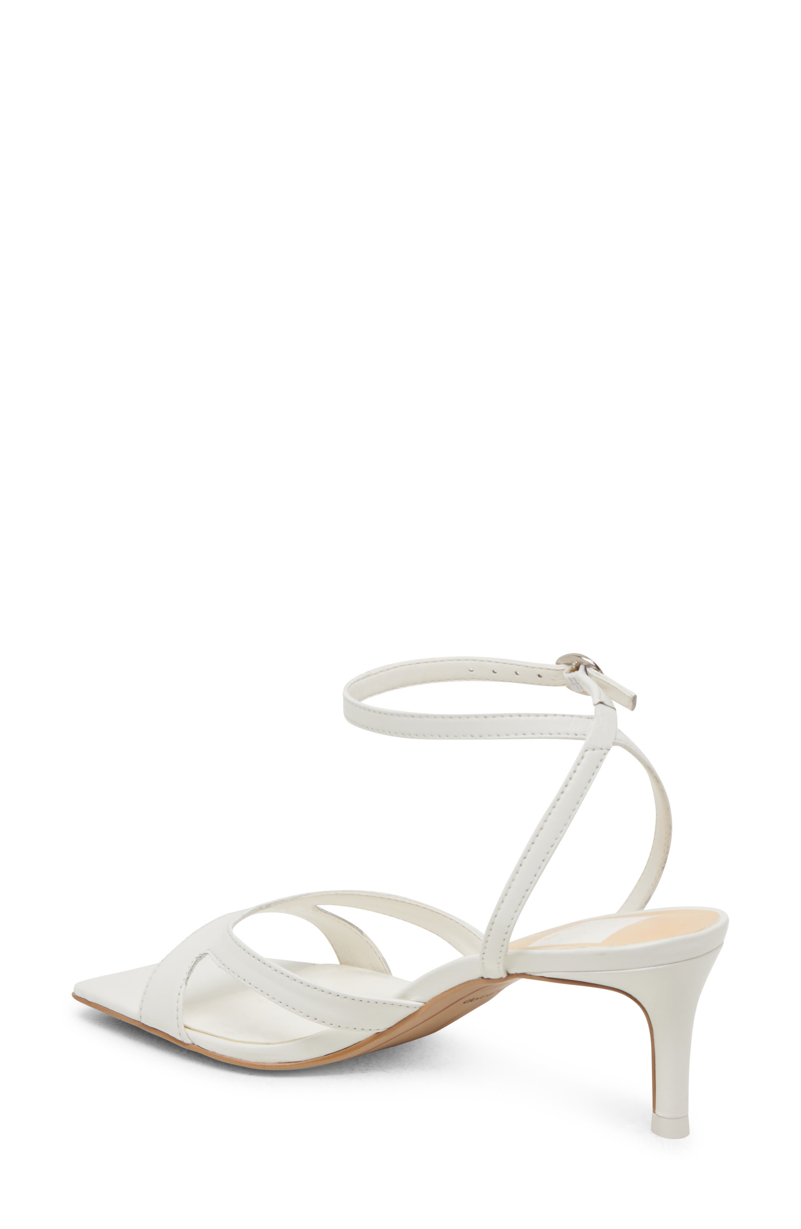 Becki Ankle Strap Sandal, Alternate, color, TRUE WHITE LEATHER