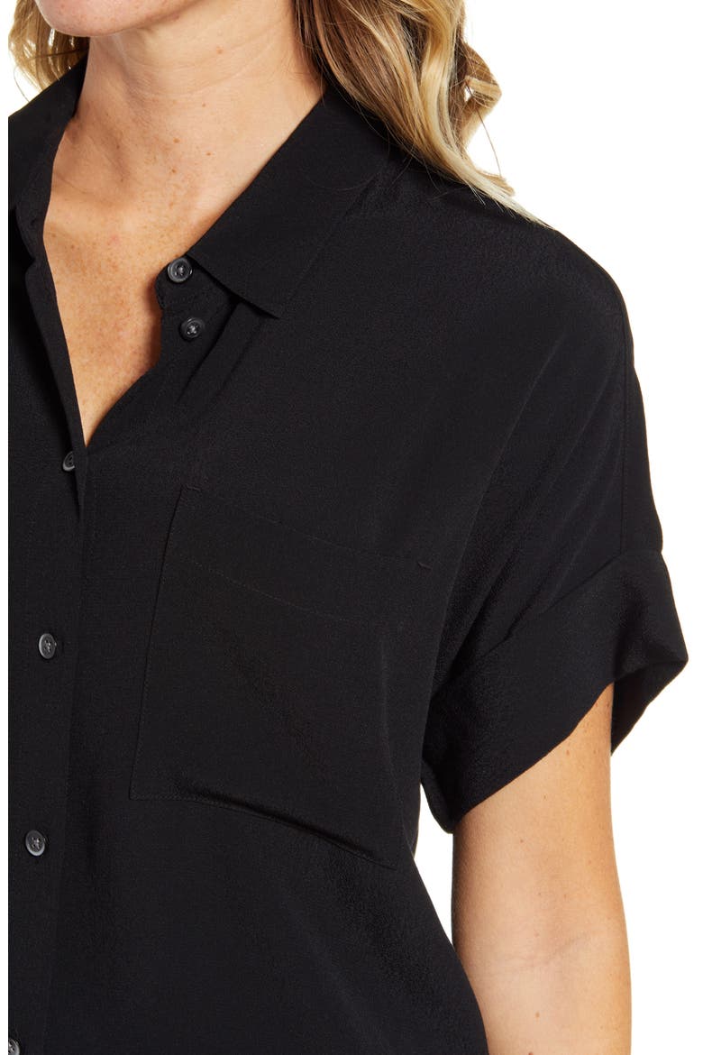 Women's Daily Drapey Shirt, Alternate, color, TRUE BLACK