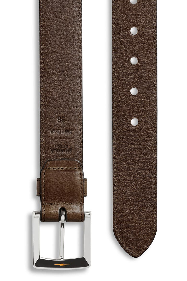 Bedrock Leather Belt, Alternate, color, DARKBROWN