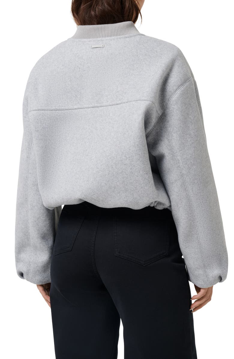 TravisMathew Rustic Retreat Bomber Jacket, Alternate, color, Heather Light Grey