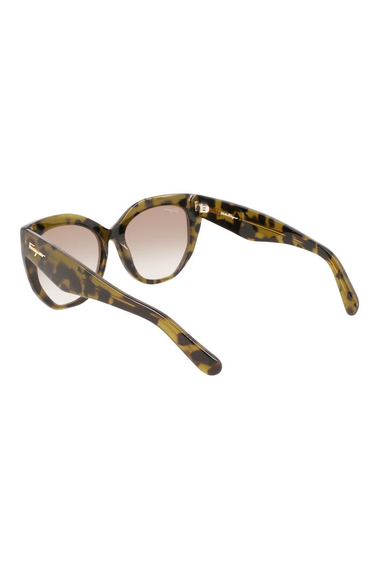 56mm Gradient Cat Eye Sunglasses, Alternate, color, TORTOISE GREEN