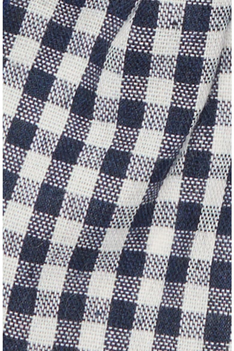 Plaid Bow Scrunchie, Alternate, color, NAVY