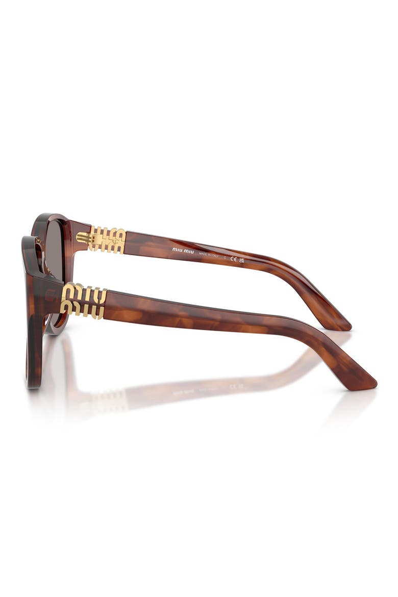 61mm Oversize Pilot Sunglasses, Alternate, color, STRIPED TOBACCO / DARK GREY