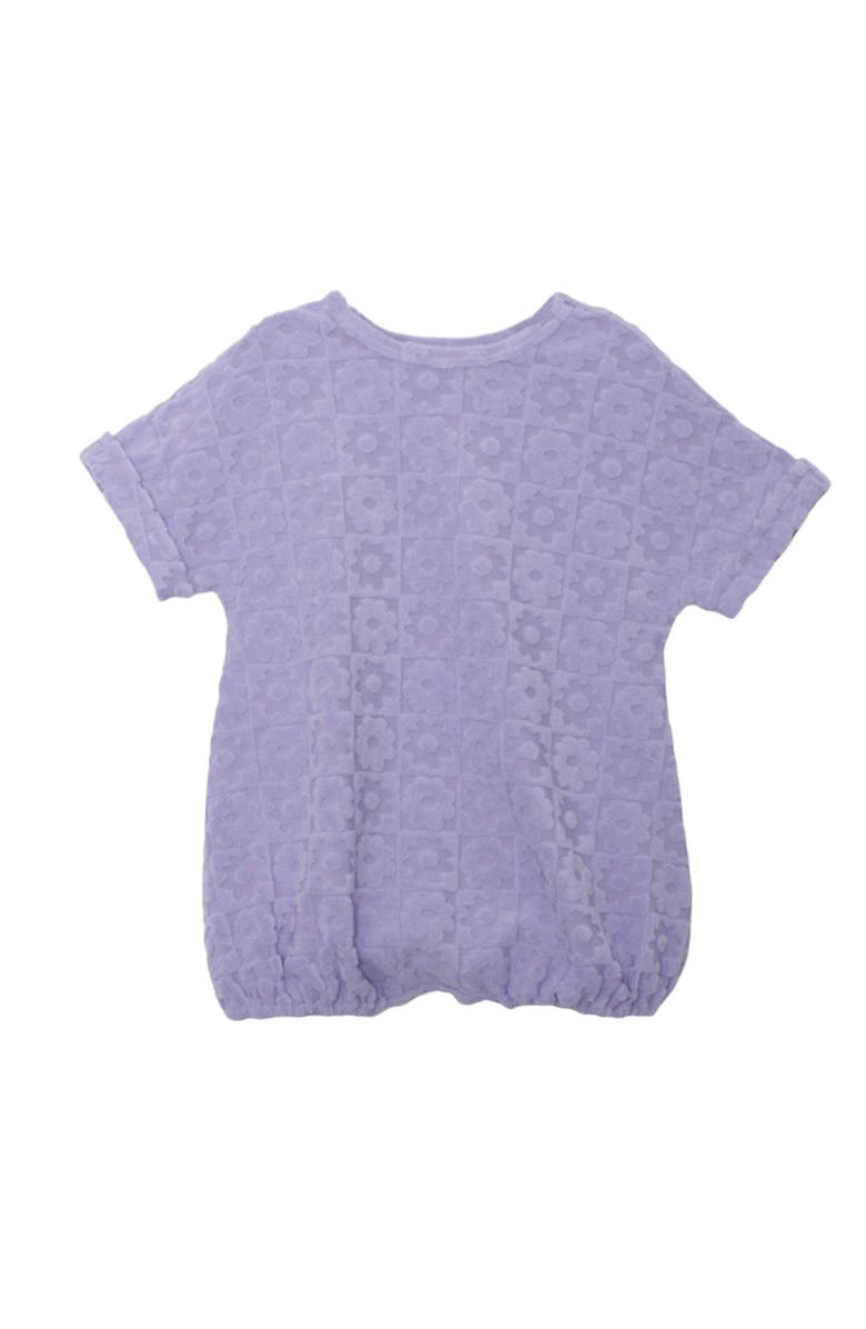 Mabel + Honey Veronica Short Sleeve Romper, Main, color, Purple