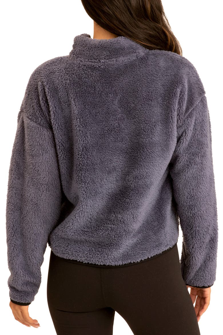 Katya Half Zip Fleece Jacket, Alternate, color, INDIGO SEA / NIGHT SKY