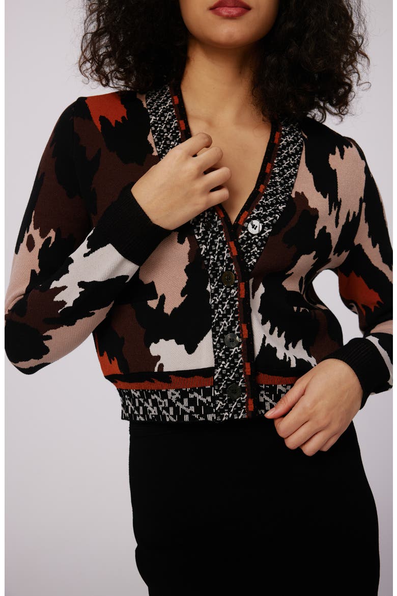 Midge Camouflage Cardigan, Alternate, color, JUNGLE CAT HUGE