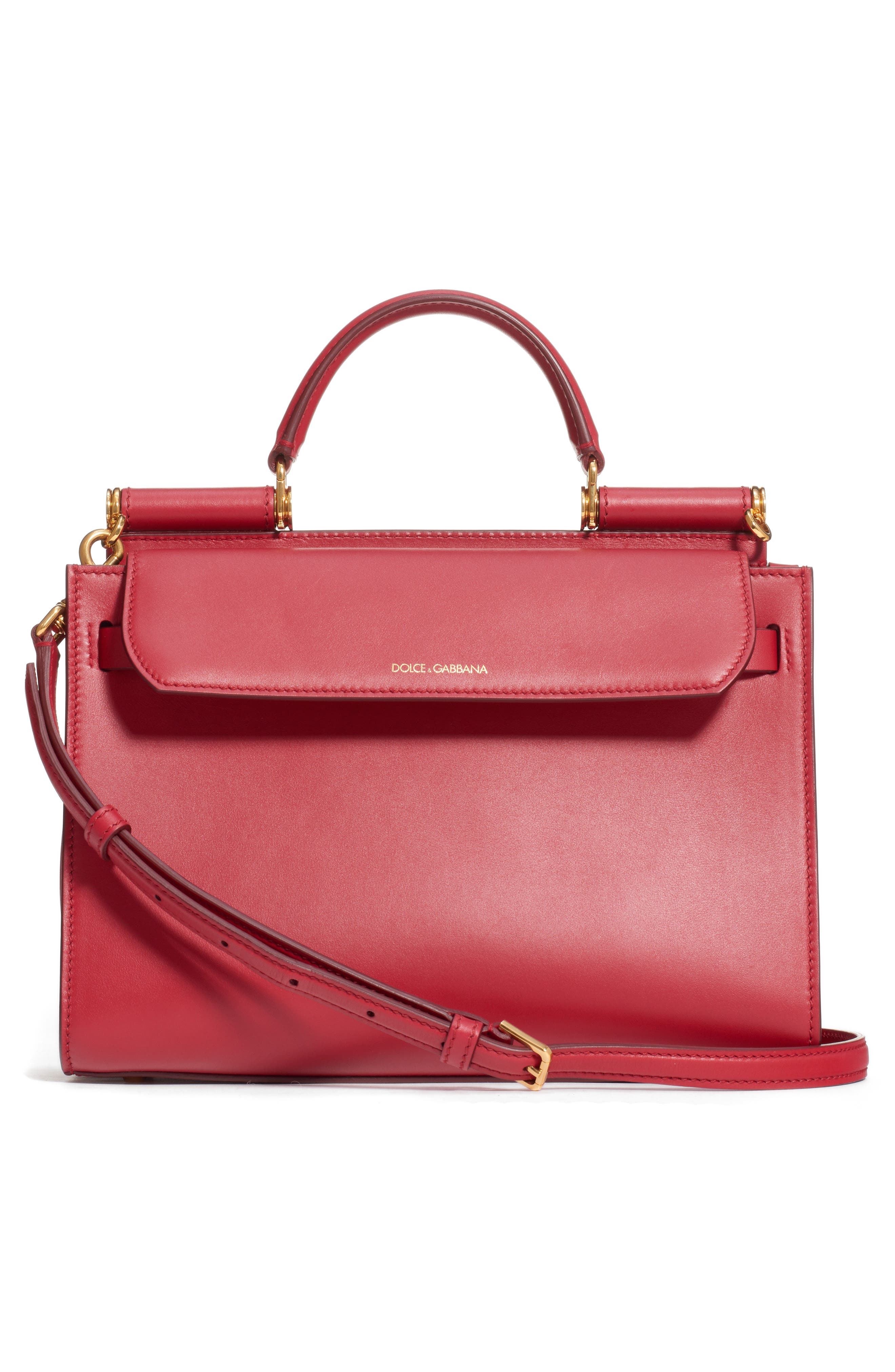 Dolce&Gabbana Sicily 62 Leather Satchel, Alternate, color, 