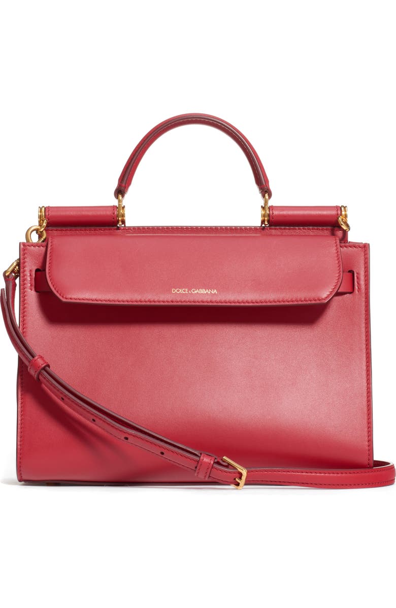 Dolce&Gabbana Sicily 62 Leather Satchel, Alternate, color,