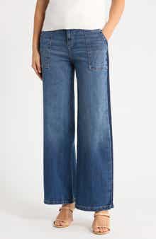Side Seam Denim Shadow Jeans